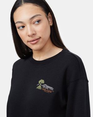 Black Women's Graphic Crew Sweatshirt