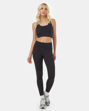 Black Women's High Rise Stretch Althetic Leggings