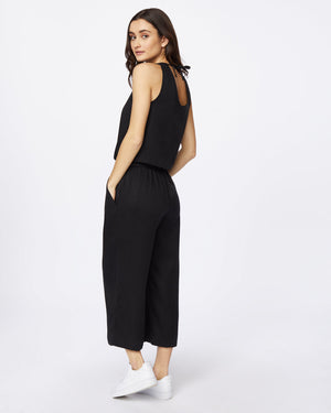 Black-Womens-Lightweight-Tencel-Jumpsuit-