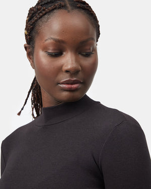 Black_Women's_Eco-Friendly_Mock_Neck_Top