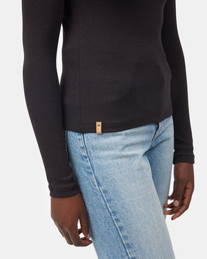 Black_Women's_Eco-Friendly_Mock_Neck_Top