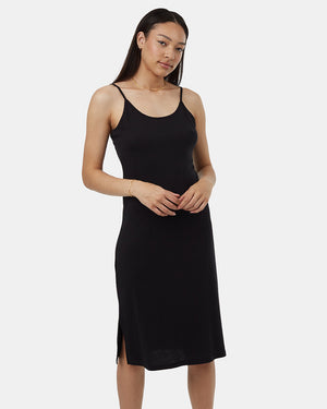 Black-Womens-Tank-Slit-Dress