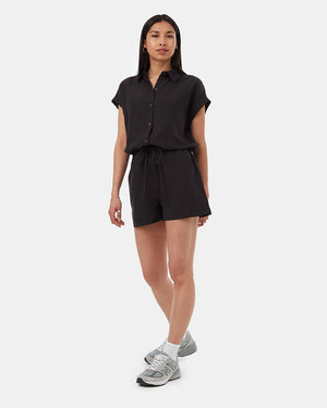 Black-Womens-TreeLinen-Button-Front-Romper