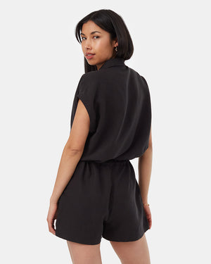 Black-Womens-TreeLinen-Button-Front-Romper