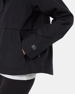 Black Women's Waterproof Rain Jacket