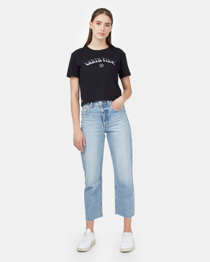 Black Earth Day Cropped T-Shirt