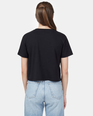 Black Earth Day Cropped T-Shirt