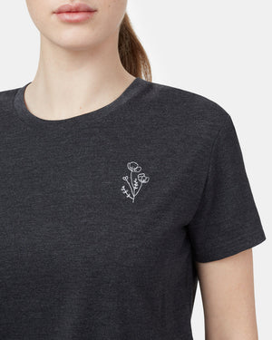 Black Embroidery Graphic Tee