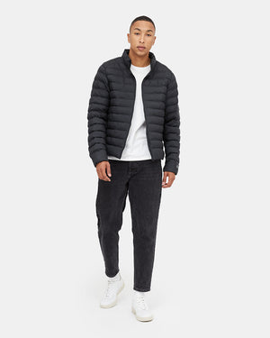 Black Men's Packable Puffer Jacket