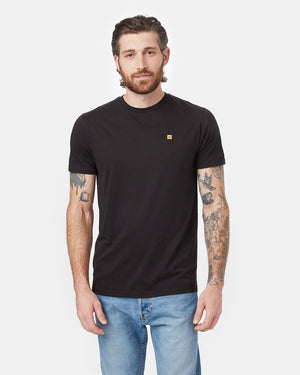 Black Recycled Polyester Crew Neck Tee