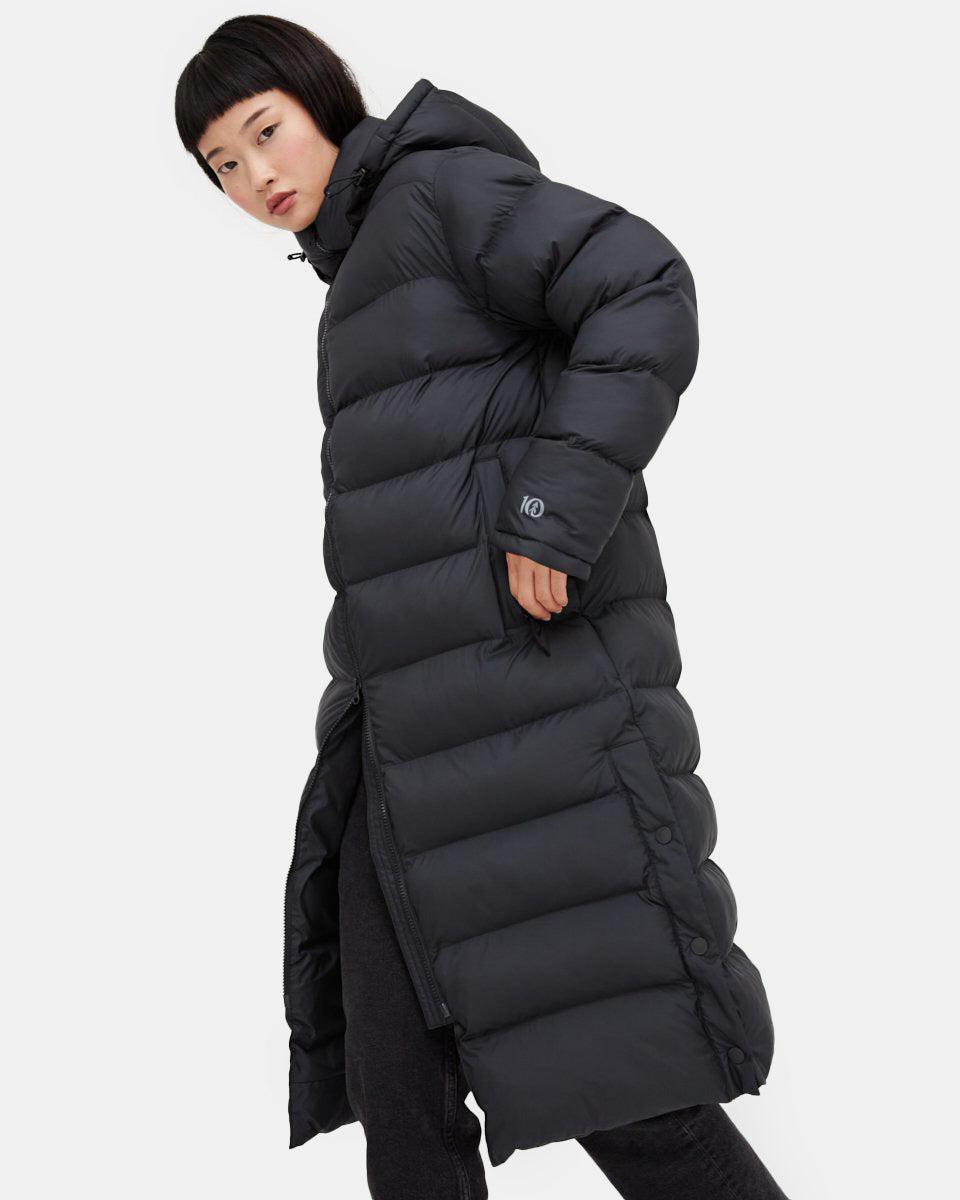 Womens Cloud Shell Long Puffer Recycled Polyester