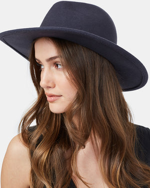 Blue Recycled Wool Fedora