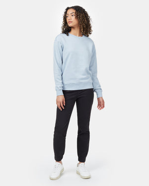 Blue Women's Fleece Long Sleeve Sweatshirt