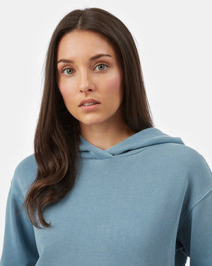 Blue Women's Organic Cotton French Terry Hoodie