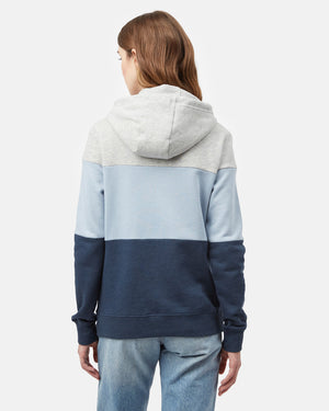 Blue,Gray Stripe Pullover Hoodie