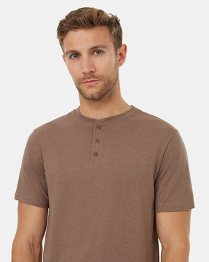 Brown-Basic-Shortsleeve-Button-T-Shirt