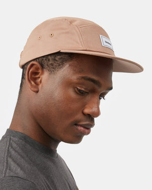 Brown Organic Cotton Flat Brim Hat