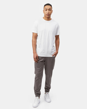 Gray Men's Twill Joggers