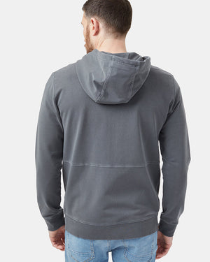 Gray Organic Cotton Graphic Zip Up Hoodie