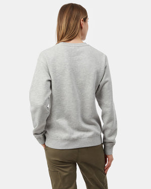 Gray Women's Organic Cotton Crew Neck Sweatshirt