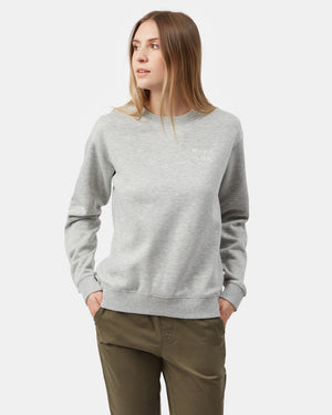 Gray Women's Organic Cotton Crew Neck Sweatshirt