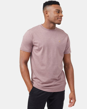 Gray,Purple Recycled Polyester Crew Neck Tee