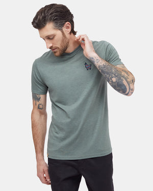 Green Crew Neck Graphic Tee