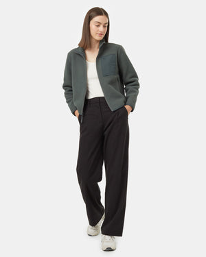 Green-Green-Women_s-Fleece-Sherpa-Zip-Up