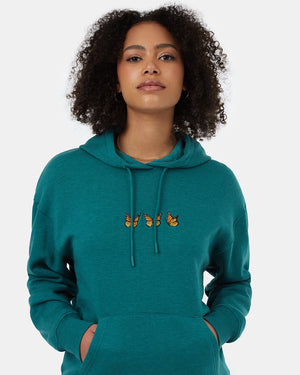 Green-Loose-Fitting-Embroidered-Graphic-Hoodie