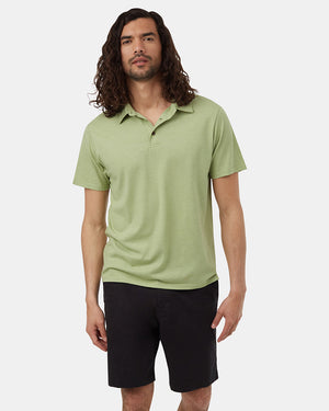 Green-Mens-Short-Sleeve-Polo-Neck-T-Shirt