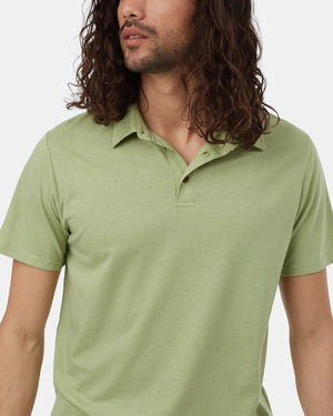 Green-Mens-Short-Sleeve-Polo-Neck-T-Shirt