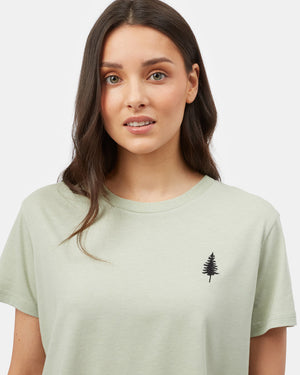 Green Cropped Short Sleeve T-Shirt