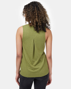 Green Women's Recycled V-Neck Tank Top