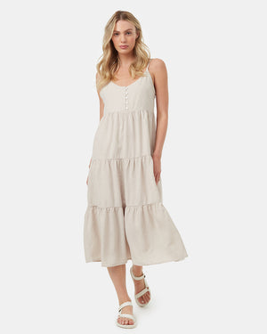 Grey-Womens-Hemp-Tiered-Cami-Dress