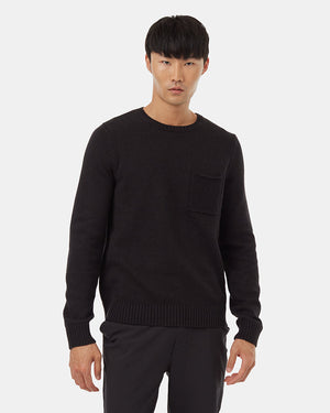 Mens_Black_Crewneck_Pocket_Sweater