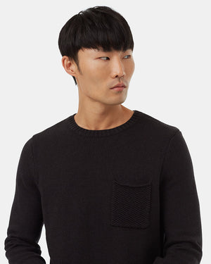 Mens_Black_Crewneck_Pocket_Sweater