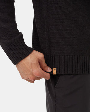 Mens_Black_Crewneck_Pocket_Sweater