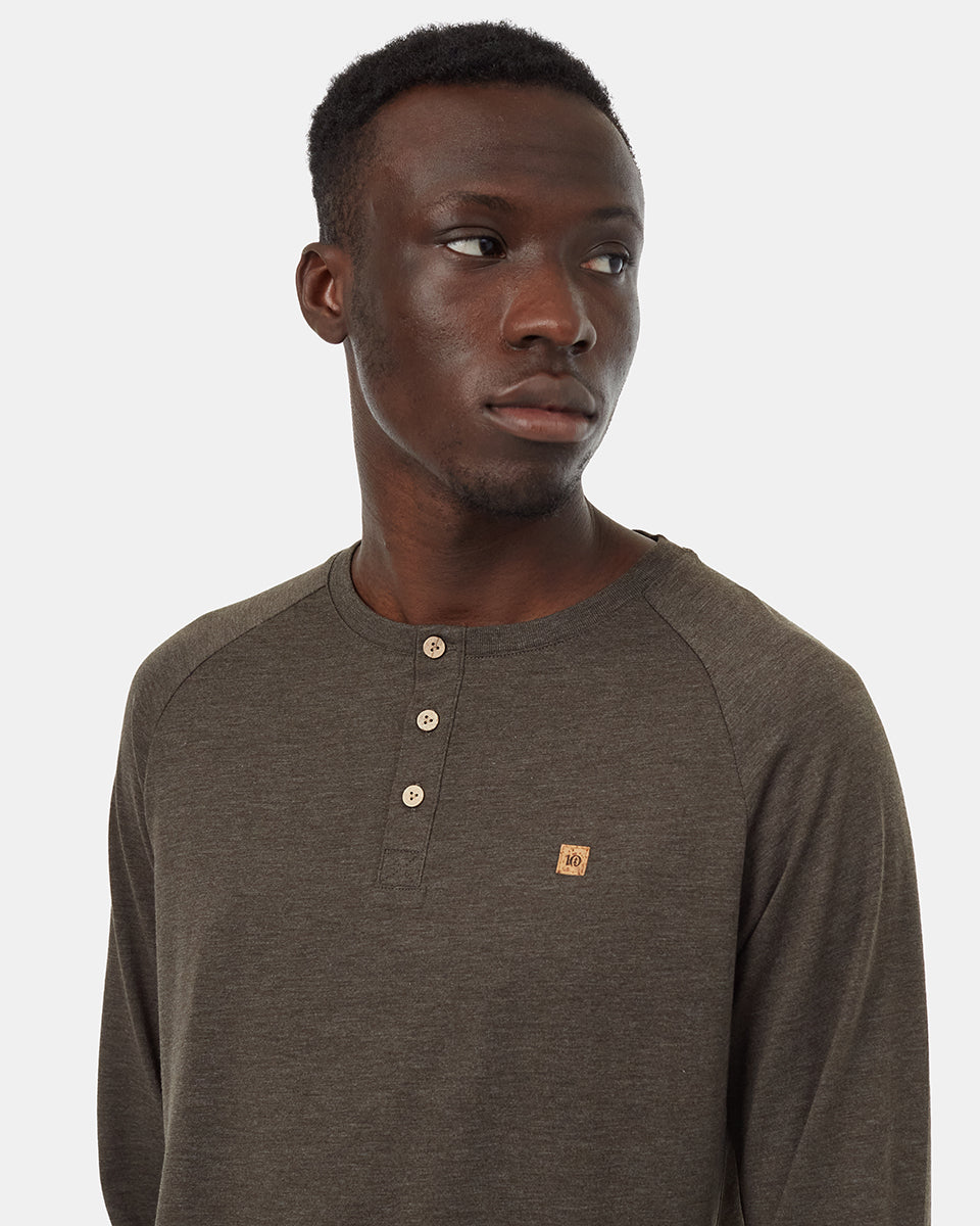 Mens Classic Henley Longsleeve | Recycled Polyester