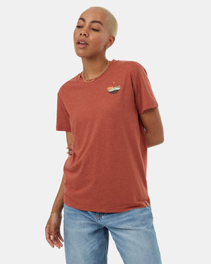 Orange-Recycled-Polyester-Graphic-T-Shirt