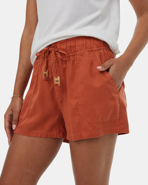 Orange-Womens-Casual-Summer-Shorts