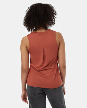 Orange-Womens-Recycled-V-Neck-Tank-Top