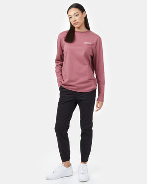 Red Organic Cotton Long Sleeve Sweatshirt