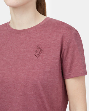 Red Embroidery Graphic Tee