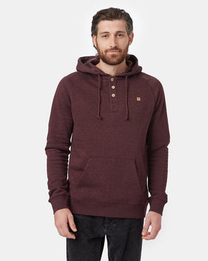 Red Organic Cotton Button Hoodie