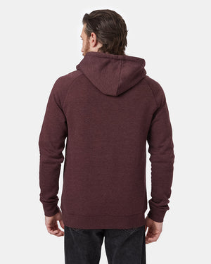 Red Organic Cotton Button Hoodie