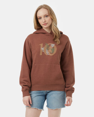 Red Women's Tropical Graphic Pullover