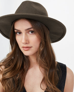 Green Recycled Wool Fedora