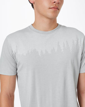 Gray Tree Graphic Crew Neck T-Shirt