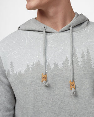 Gray Tree Graphic Hooded Pullover