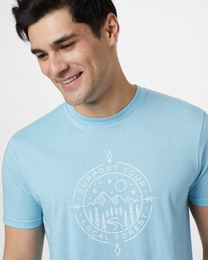 Blue Men's Eco-Friendly Graphic Tee